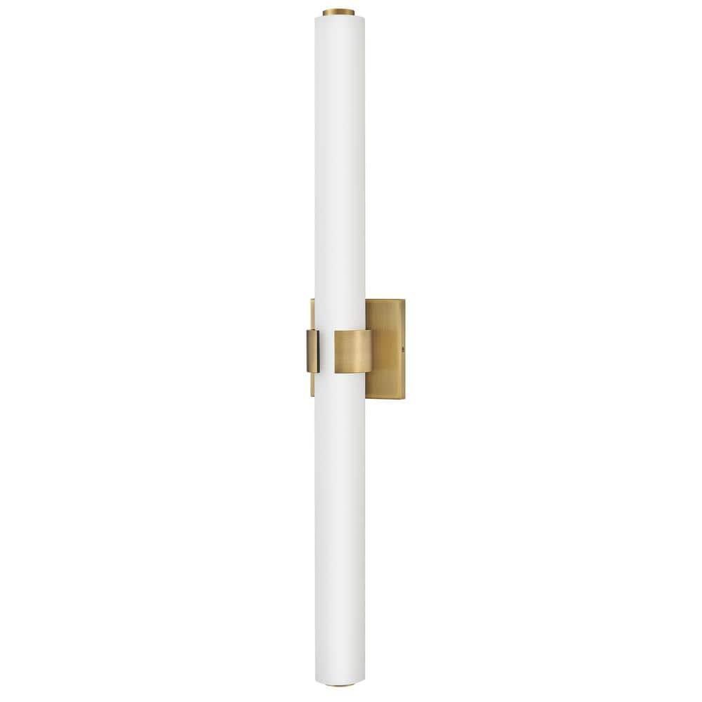 Aiden Integrated LED Bath Vanity Bar w/ Etched White Glass