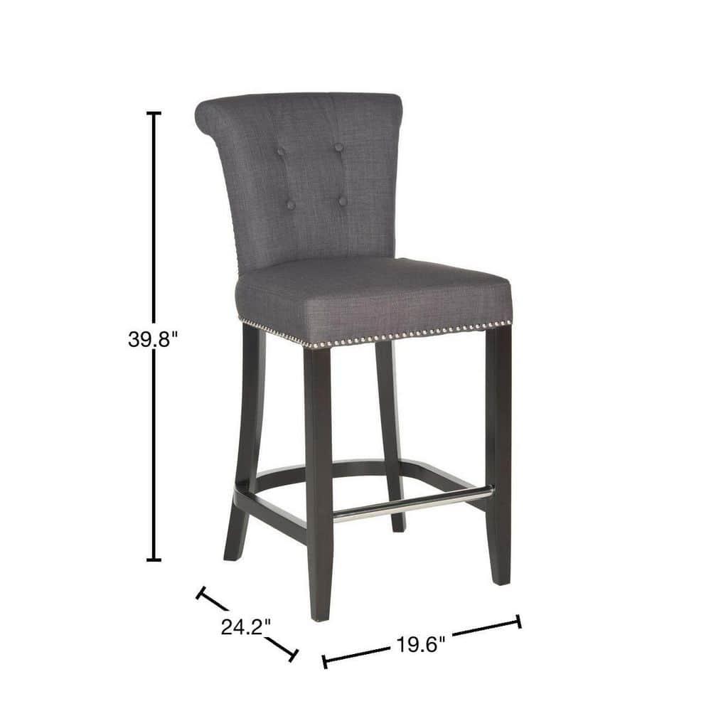 Addo Ring Counter Stool - HUD8241 - Charcoal - Safavieh