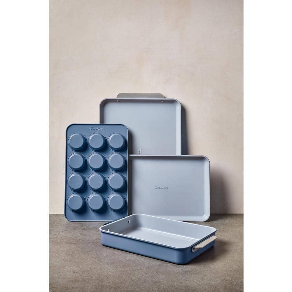 Caraway Non-Stick Ceramic Half Bakeware Set Slate: Baking Sheet, Muffin Pan, Baking Pans, 5-Piece Set, Hand Wash