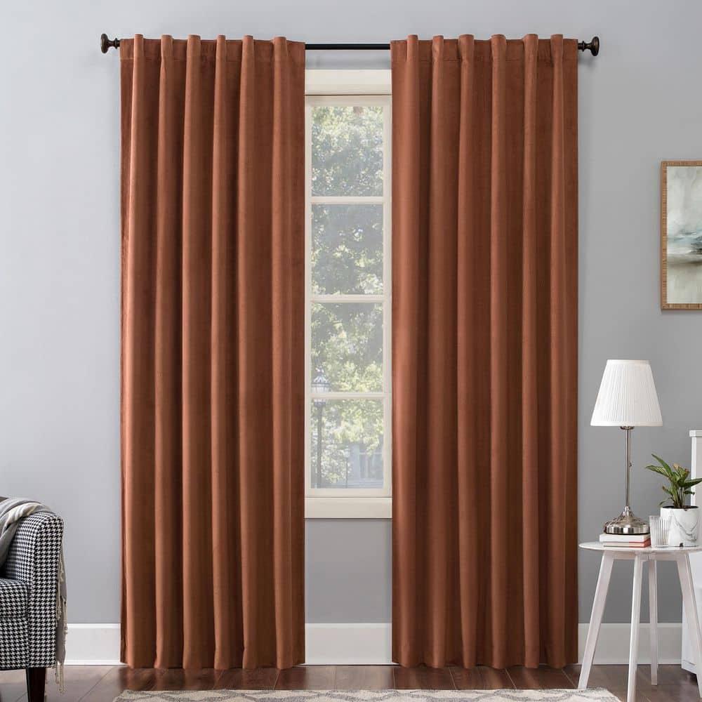 Sun Zero Velvet Noise Reducing Thermal Extreme 100% Blackout Back Tab Curtain Panel