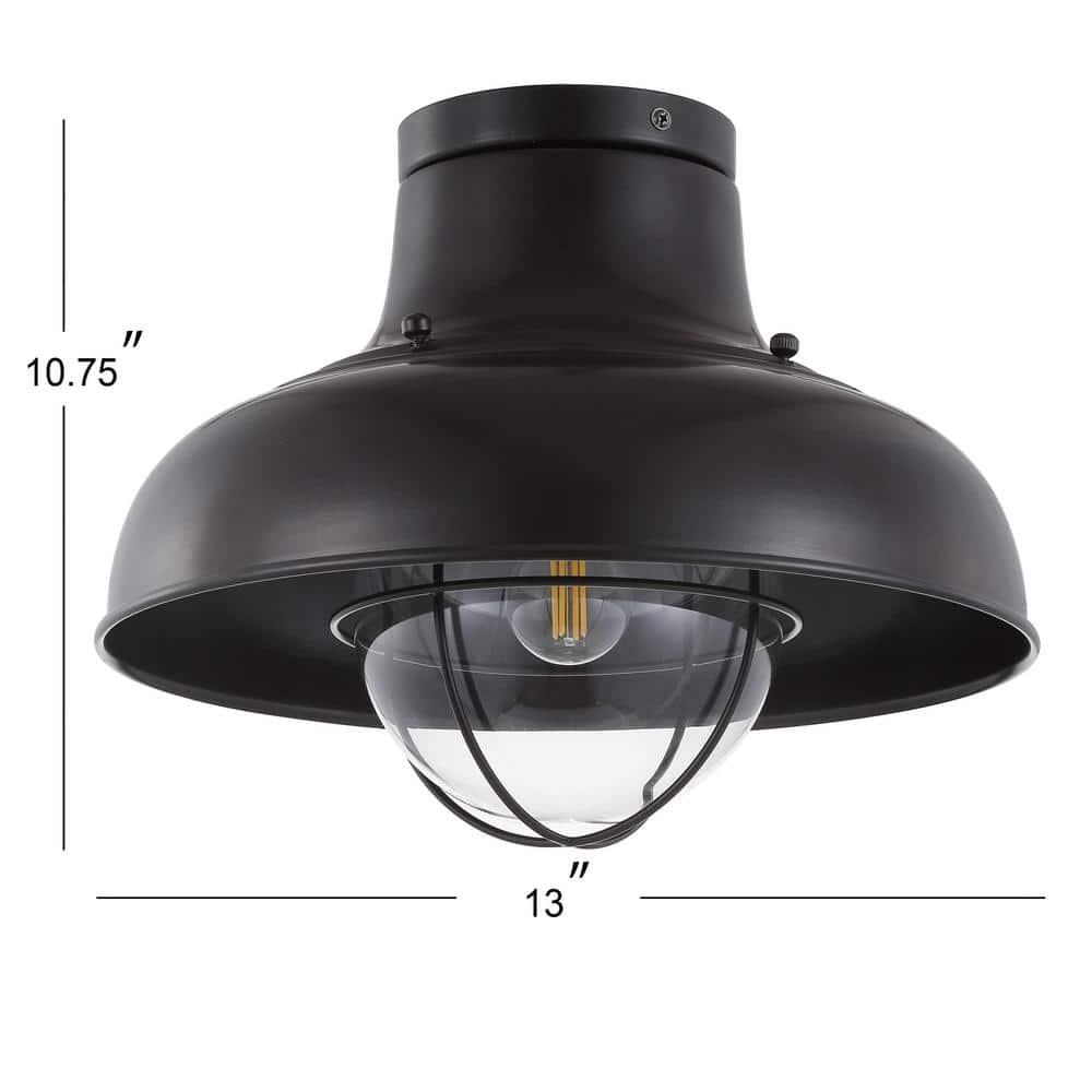 Cameron 13" Metal LED Semi-Flush Mount, Oil Rubbed Bronze