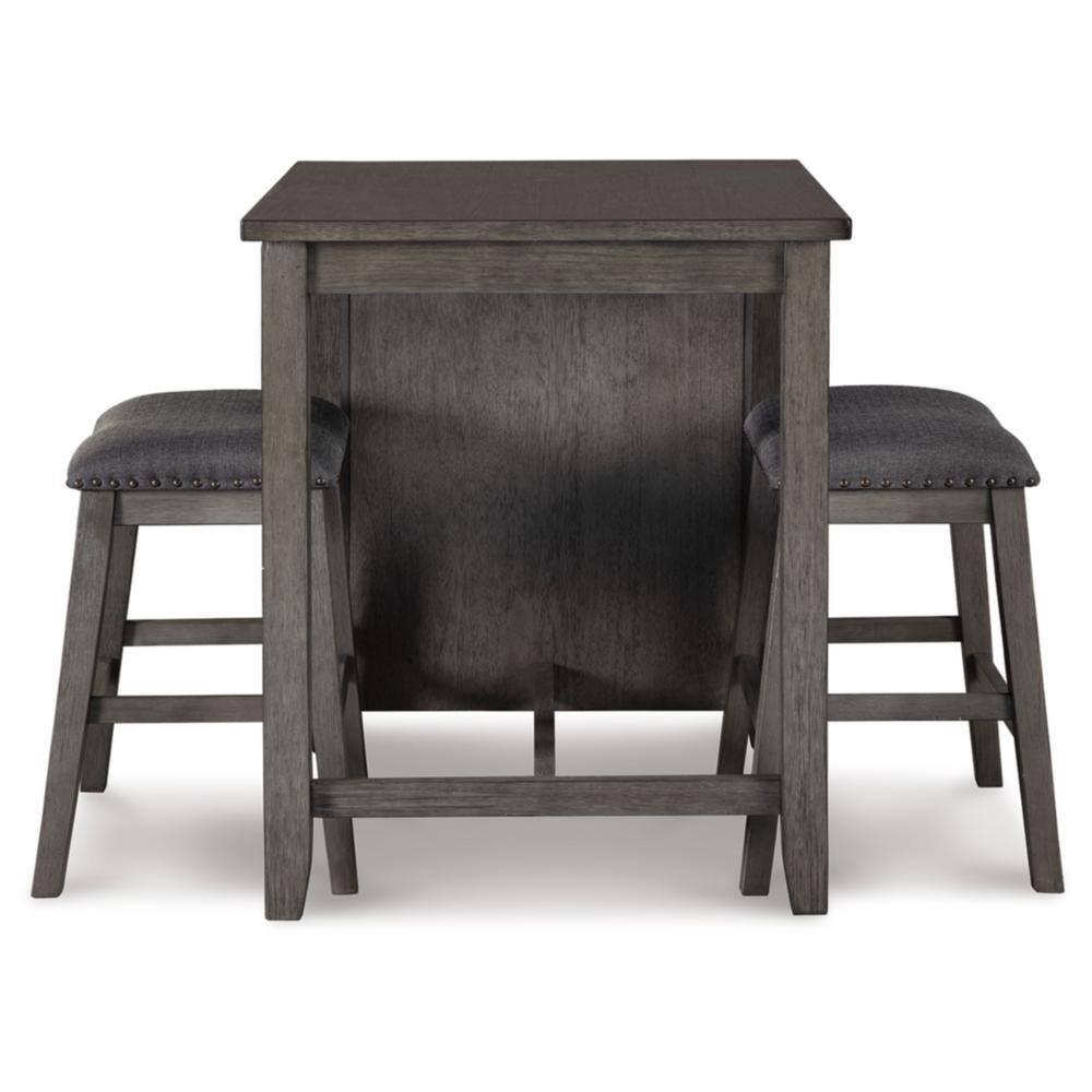 Set of 3 Caitbrook Counter Height Dining Table and Bar Stools Gray - Signature Design by Ashley