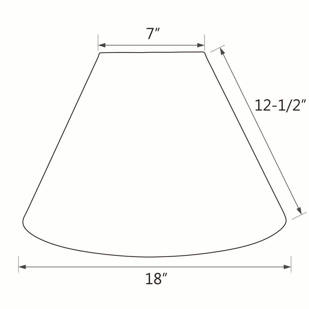 Aspen Creative 32771 Transitional Hardback Empire Shaped Spider Construction Lamp Shade in Eggshell, 18" wide (7" x 18" x 12 1/2")