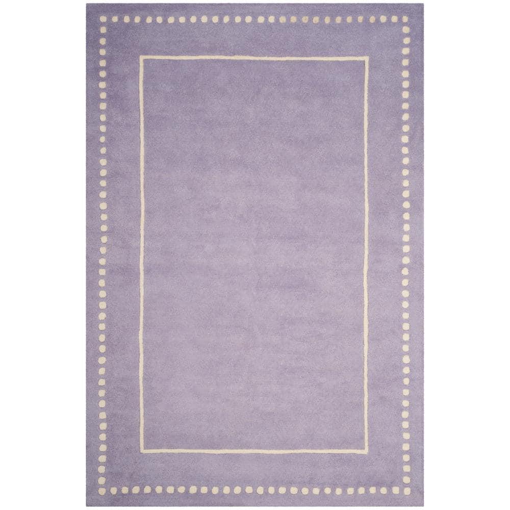 Bella BEL151 Hand Tufted Area Rug - Lavander/Ivory - 6'x9' - Safavieh.