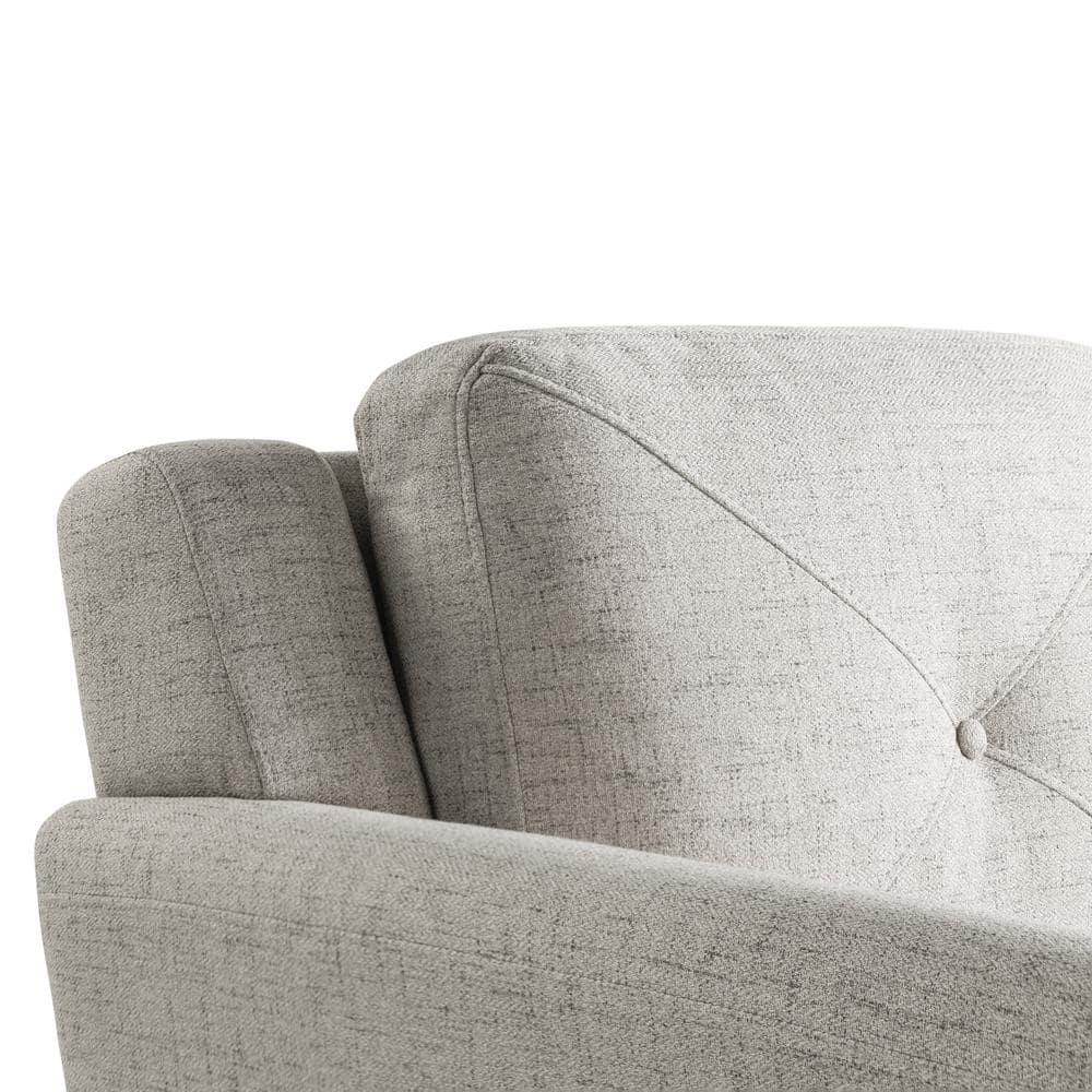 Lifestyle Solutions Taryn Traditional Sofa with Curved Arms, Beige Fabric Upholstery