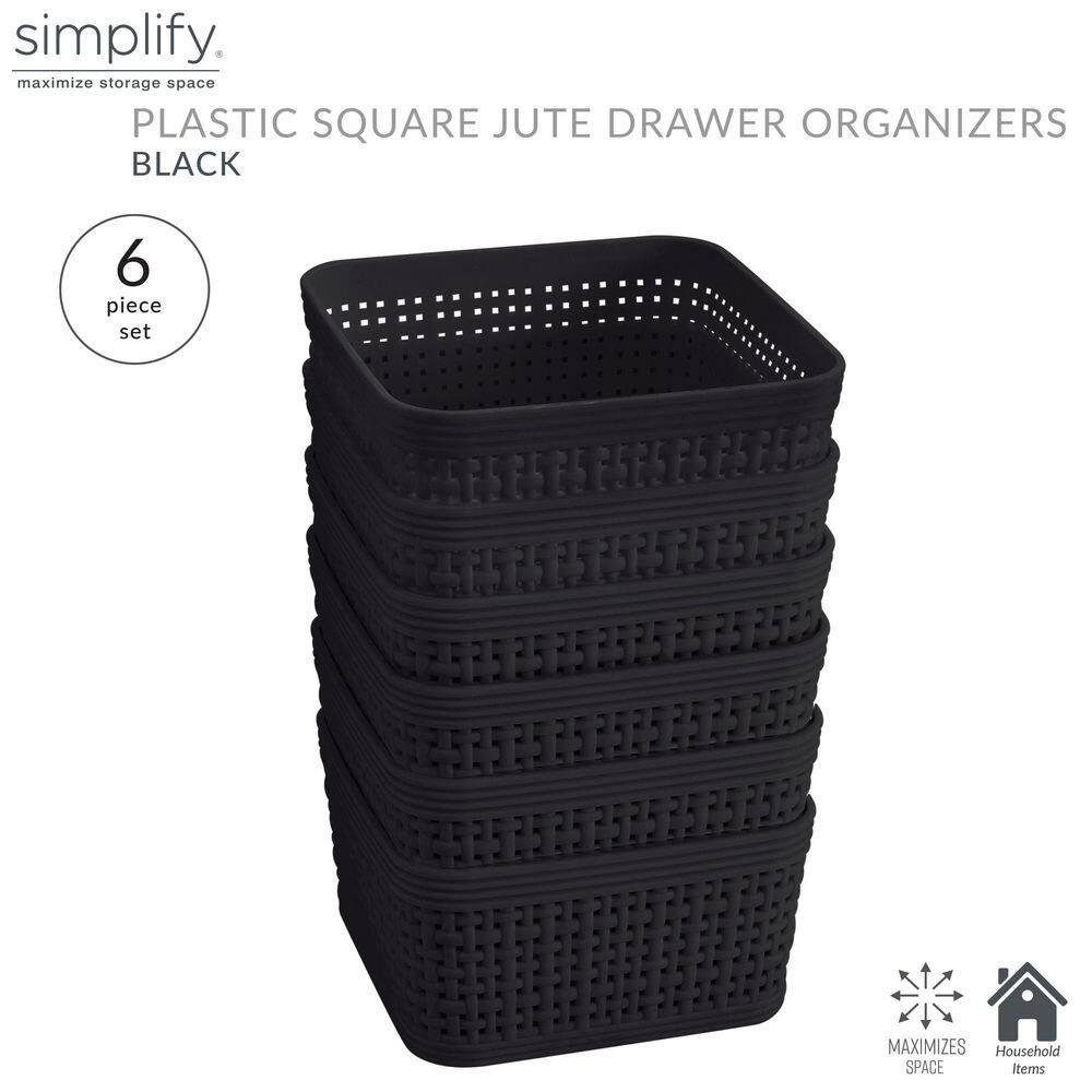 Simplify Simplify Plastic Basket (Set of 6)
