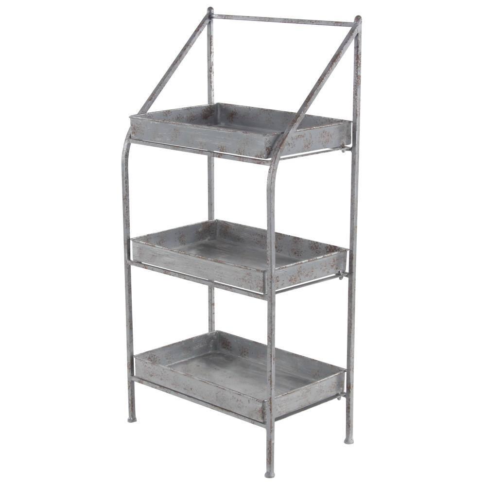 Deco 79 Plantstand, 11" W x 39" H, Gray