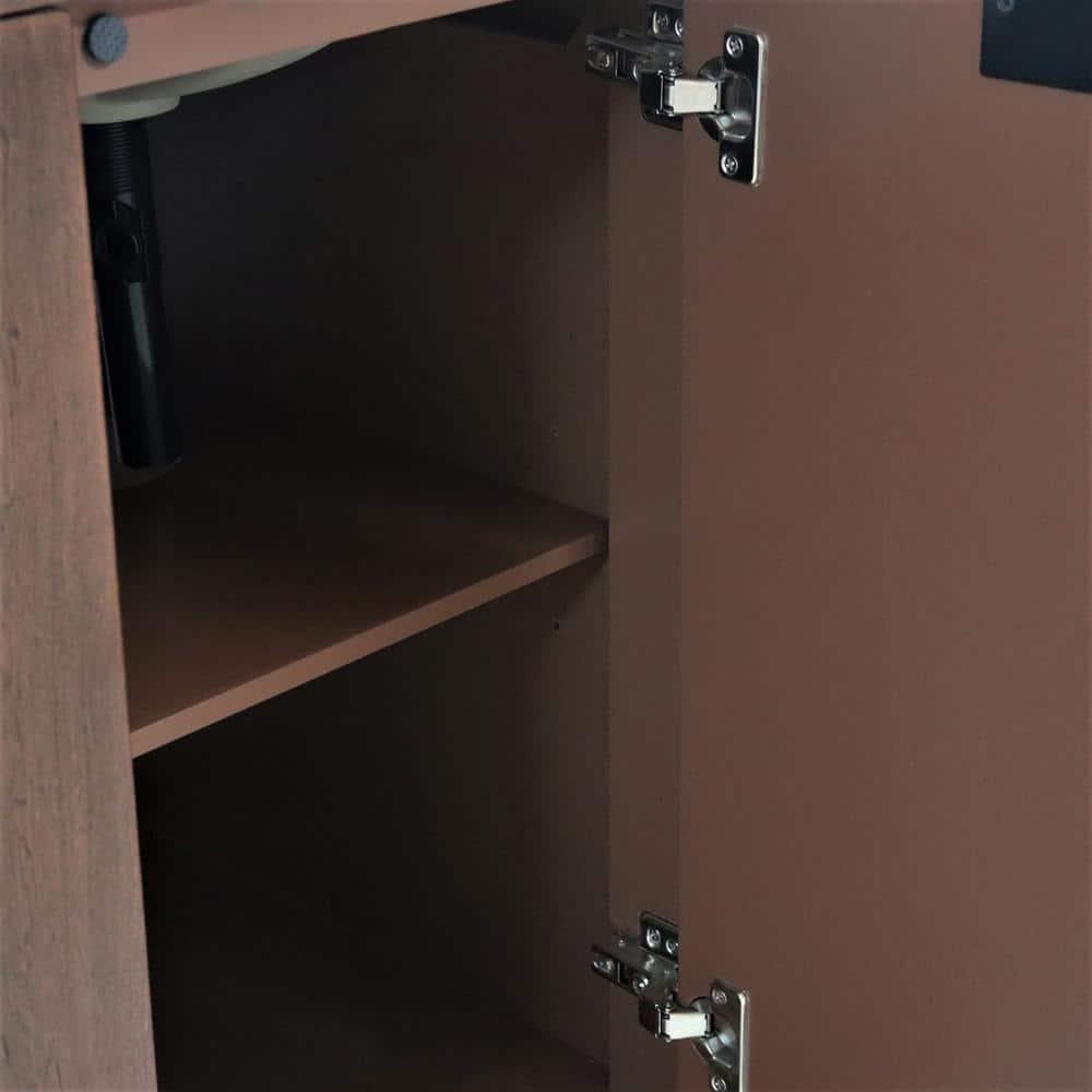 Bellaterra Home 4922-MT1-AQ 49 in. Single Sink Vanity in Dark Cherry with Engine