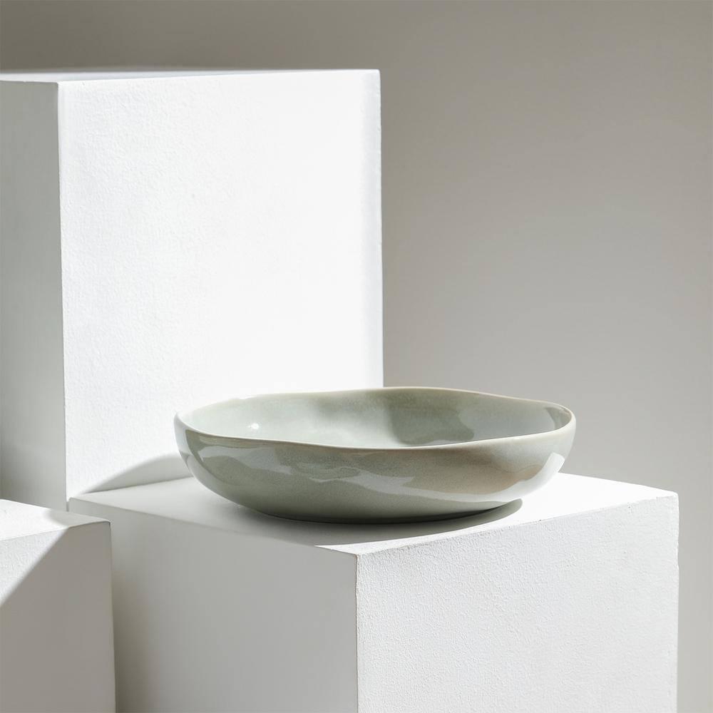 Mirella 28.7 fl. oz. Light Green Stoneware Pasta Bowls (Set of 4)