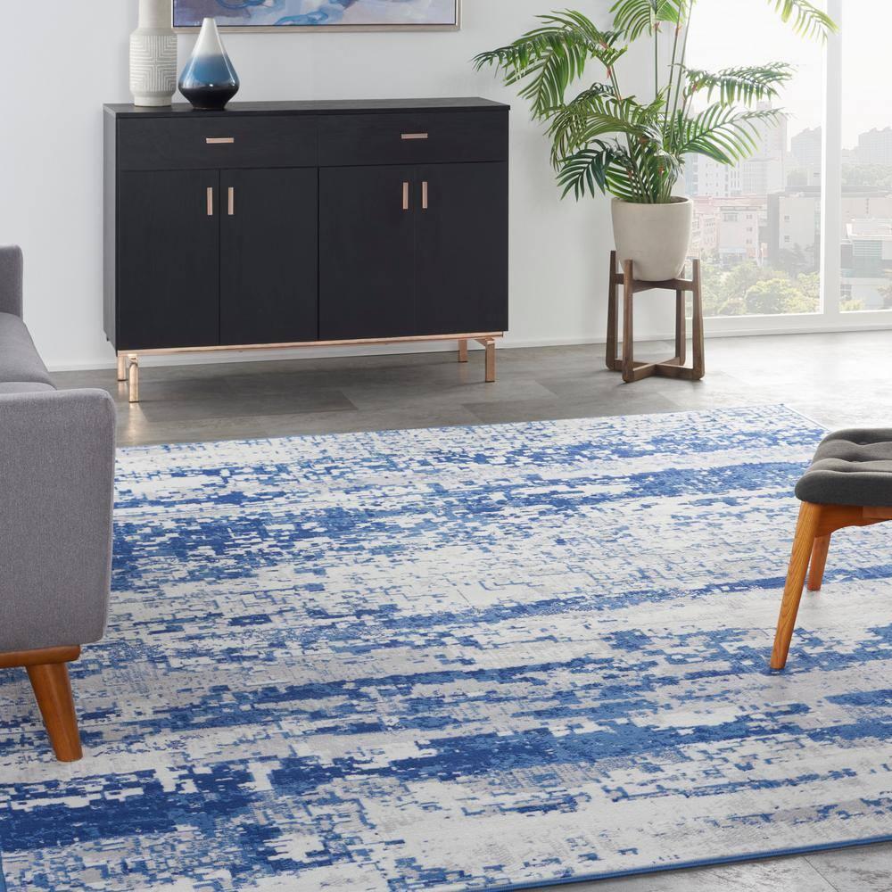 Nourison Whimsicle WHS06 Indoor only Area Rug - Ivory Navy 7' x 10'