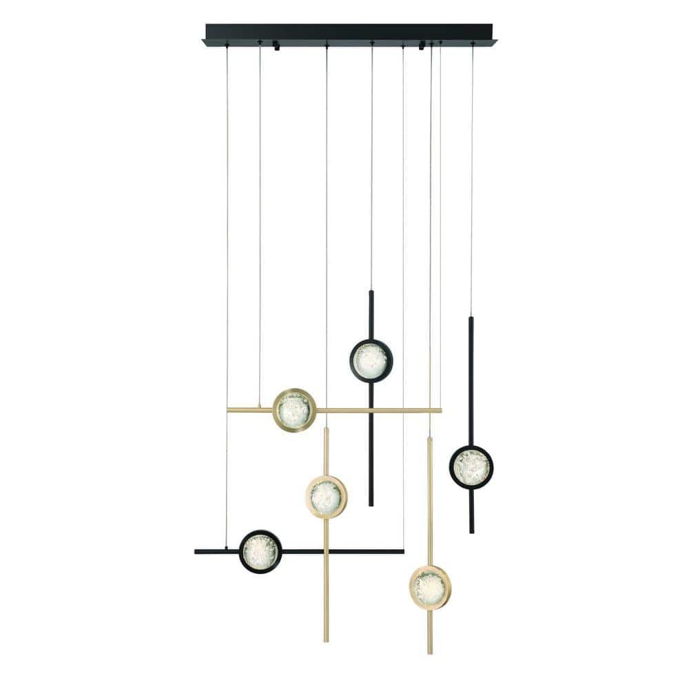 Eurofase Lighting Barletta 6 - Light Chandelier in  Gold/Black
