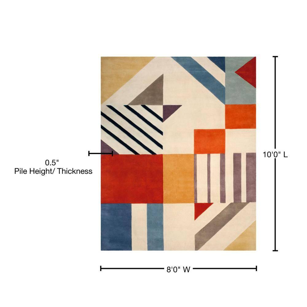 Fifth Avenue FTV120 Hand Tufted Area Rug - Ivory/Multi - 8'x10' - Safavieh.