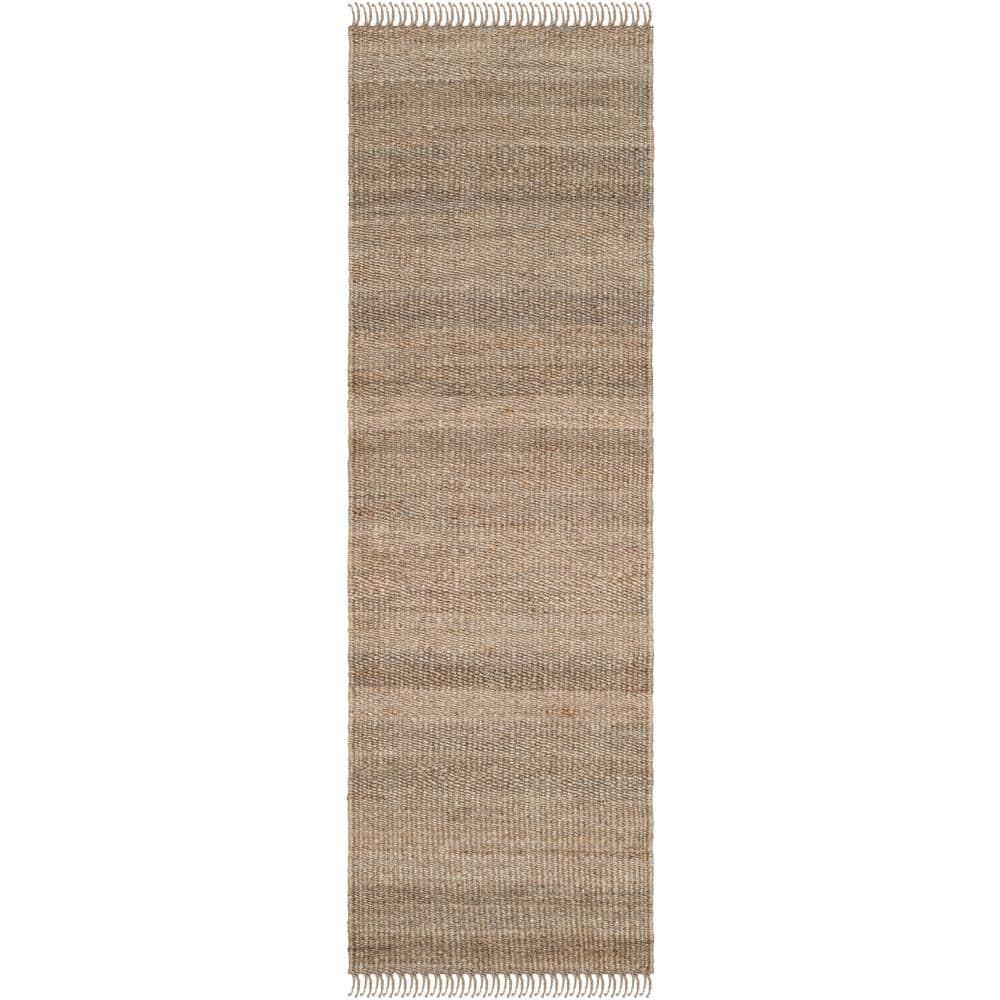 Natural Fiber NF368 Hand Woven Runner Rug - Grey - 2'6"x12' - Safavieh.