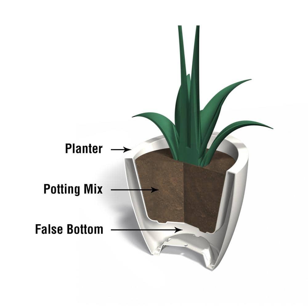 Mayne Modesto Polyethylene Resin 20" Modern Round Planter in White