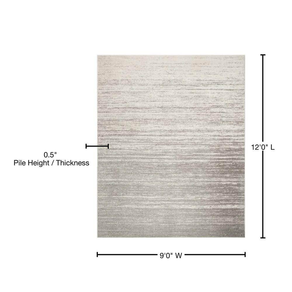 SAFAVIEH Adirondack Esmond Abstract Area Rug, Light Grey/Grey, 9' x 12'