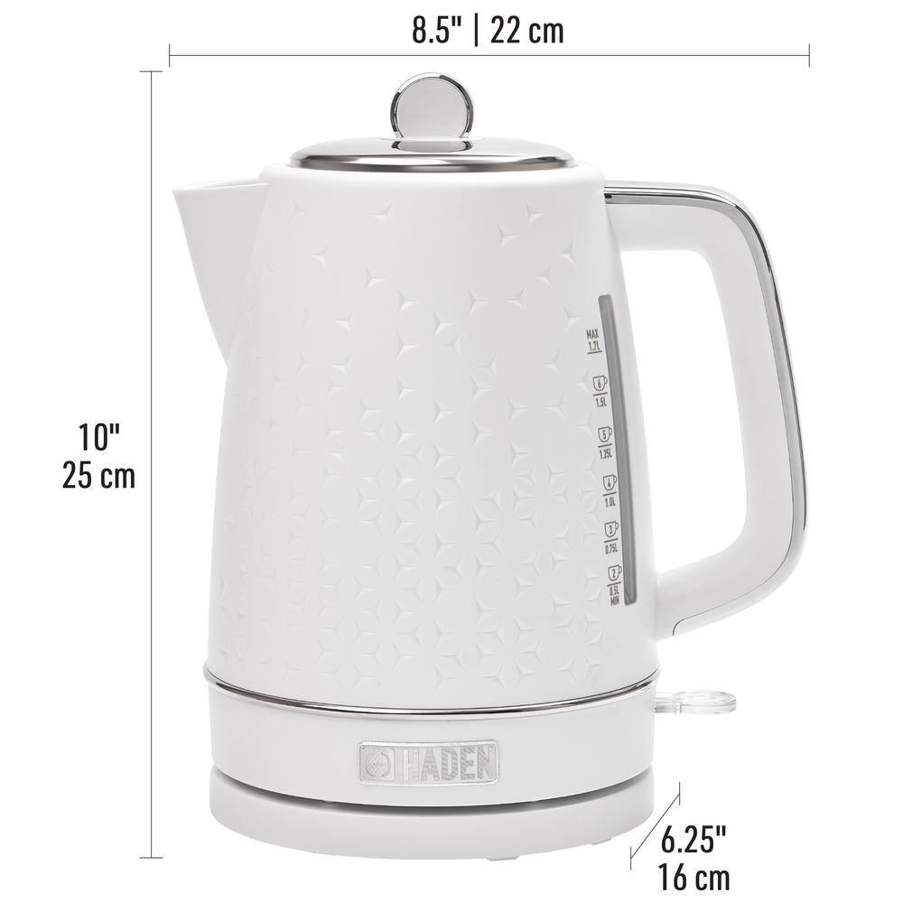 HADEN Starbeck White Electric Tea Kettle
