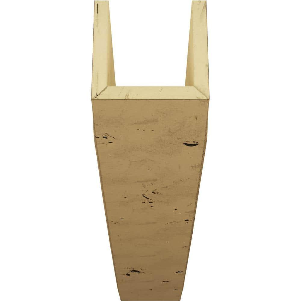 12"W x 6"H x 10'L 3-Sided (U-beam) Knotty Pine Endurathane Faux Wood Ceiling Beam, Natural Golden Oak