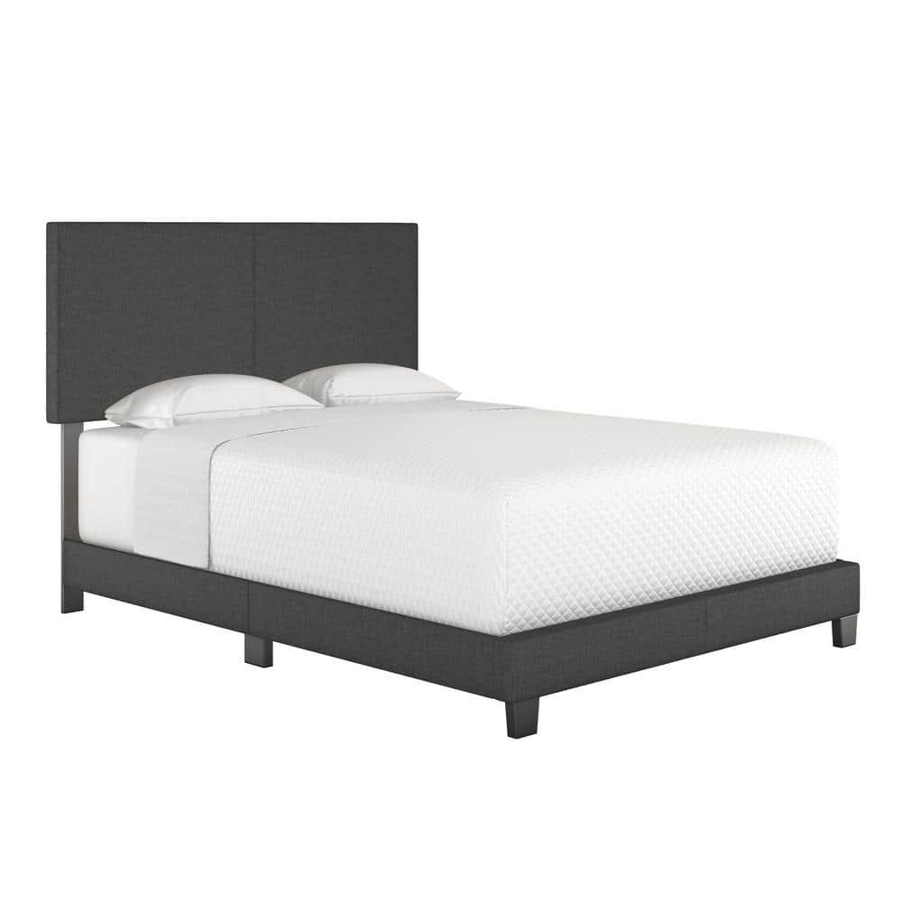 Boyd Sleep Boyd Sleep Milan Linen Fabric Upholstered Platform Bed Frame w/Adjustable Height Headboard, Strong Wood Slat Support, Box Spring/Foundation Required, Easy Effortless Assembly