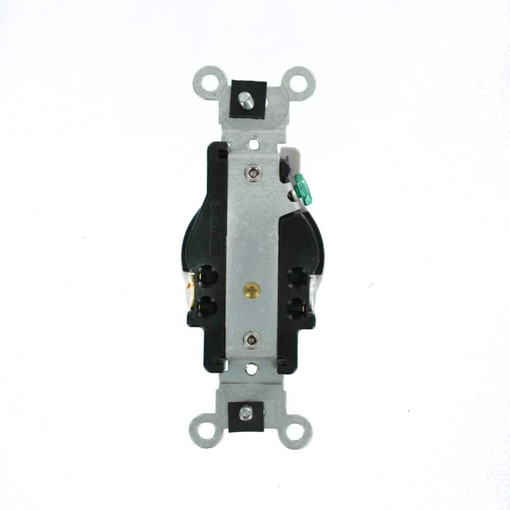 Leviton Commercial Grade, Grounding, 15 Amp, 125 Volt, 2P, 3W, Narrow Body Single Receptacle, Straight Blade, Tamper Resistant, T5015-GY, Gray