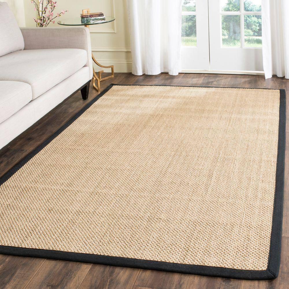 Natural Fiber NF141 Power Loomed Indoor Area Rug - Maize/Black - 5'x8' - Safavieh.