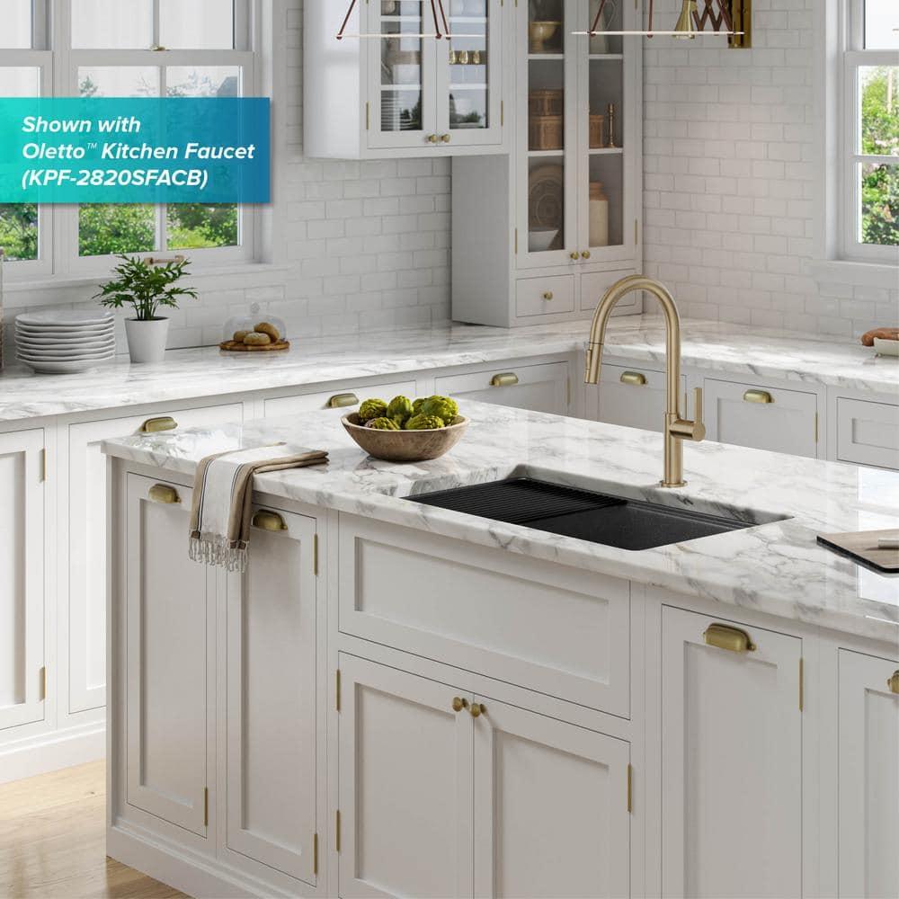 Kraus Bellucci 32 in. Undermount Quartz Composite Single Bowl Kitchen Sink with Accessories