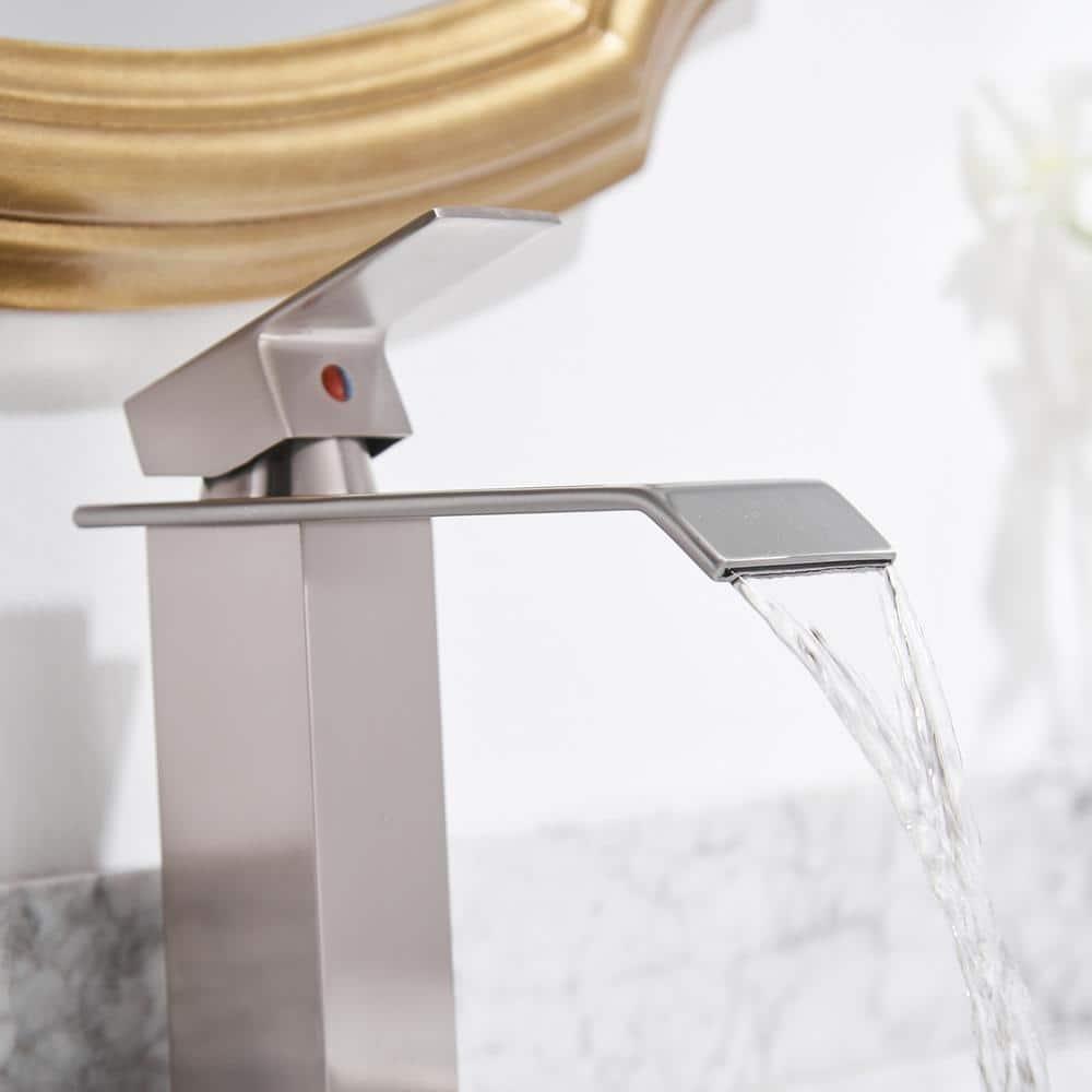 VIBRANTBATH Single-Hole Single-handle Bathroom Faucet with Drain Assembly YZJ9004-N-2