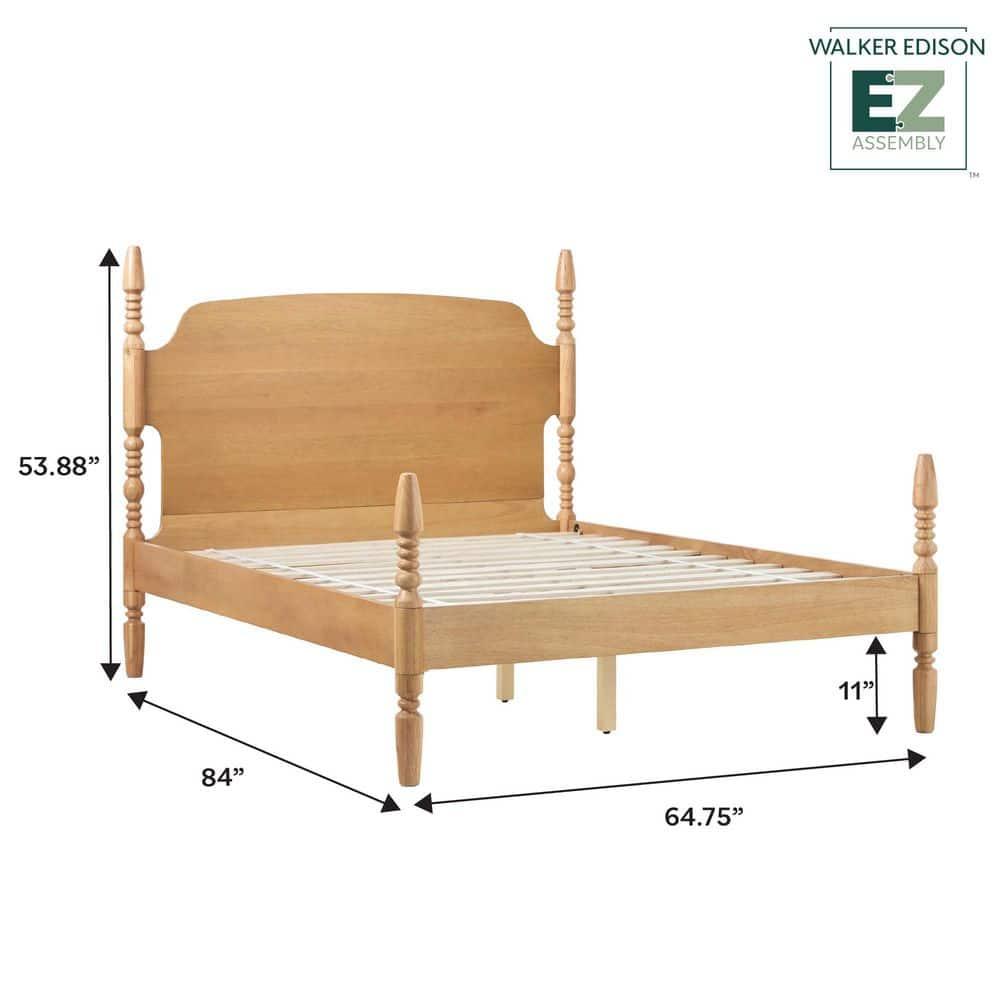 Vivienne Traditional Easy Assembly Solid Wood Turned Spindle Bed