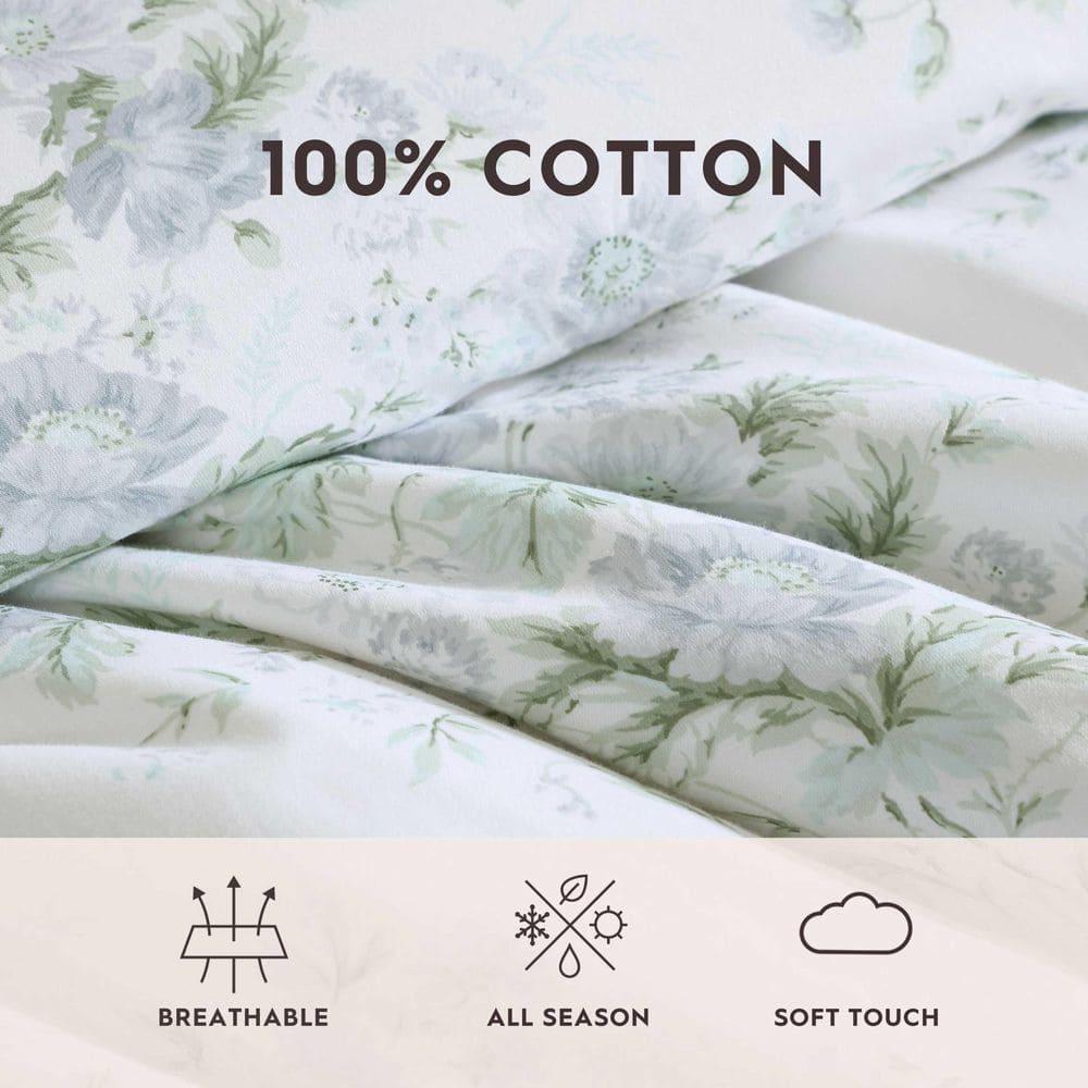 Laura Ashley Laura Ashley Arundel Cotton Reversible Grey Duvet Cover Set