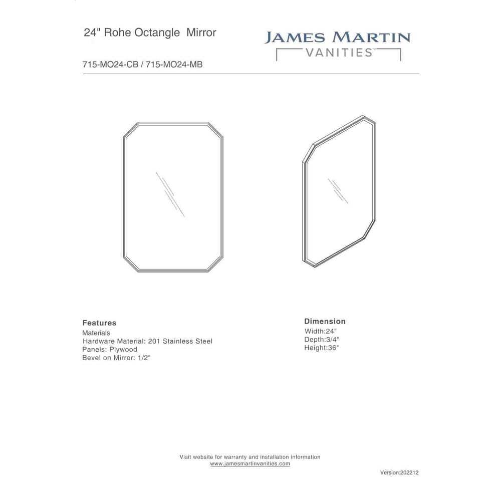 Rohe Metal Flat Wall Mirror