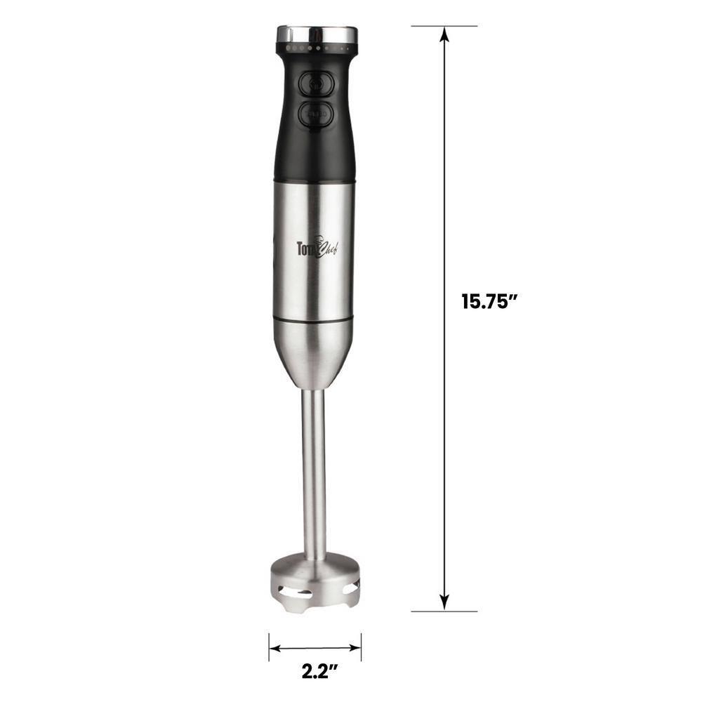 Total Chef Total Chef Variable Speed Immersion Hand Blender with Turbo Boost, 225 Watts
