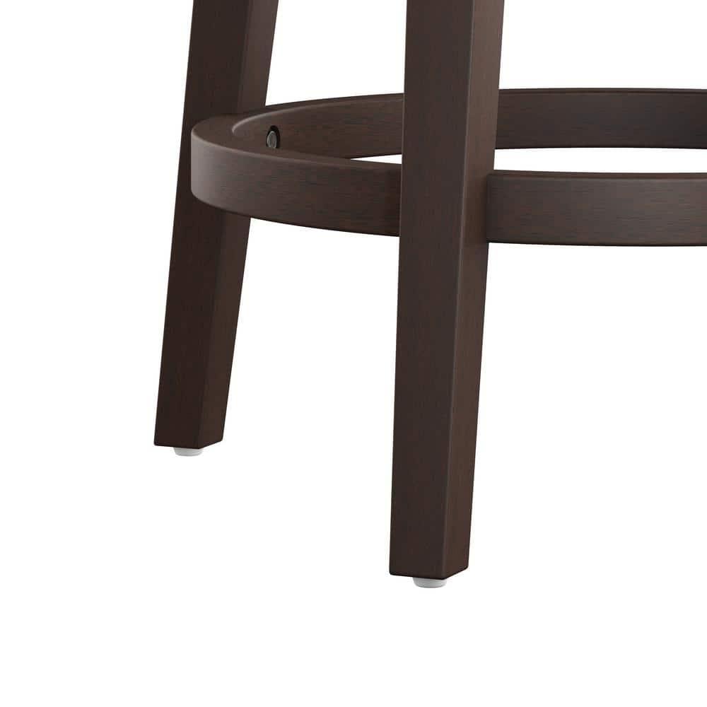Hillsdale Furniture Edenwood Swivel Counter Height Barstool Cream: Matte Finish, Upholstered, Wood Legs