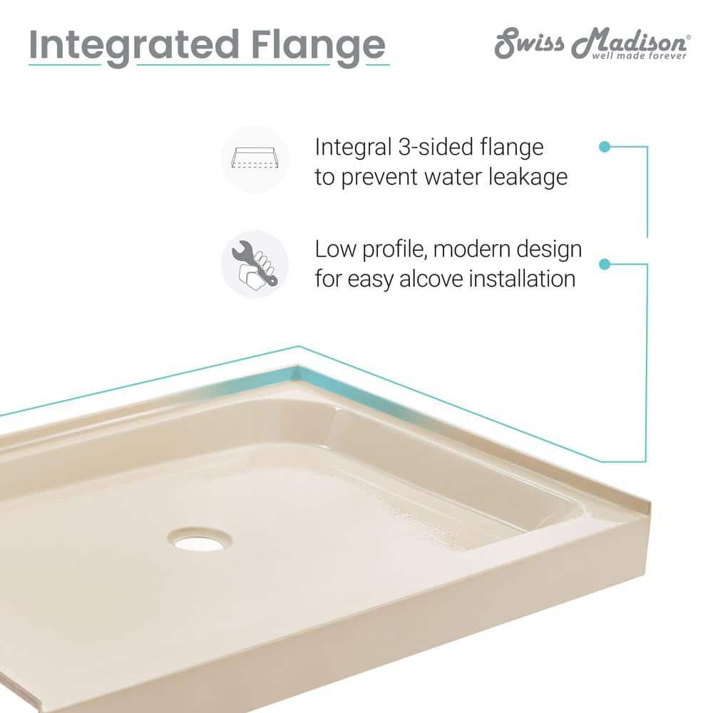 Voltaire 48" x 36" Single-Threshold, Shower Base