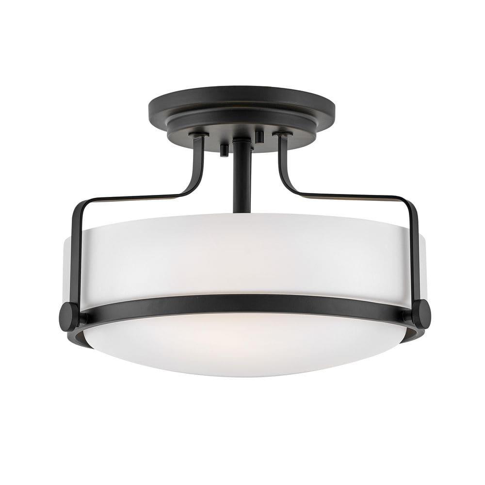 Harper 14.5-in 3-Light Semi-Flush Mount Retro Ceiling Light