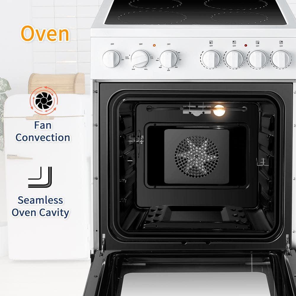 Lanbo 24 in 2.9 u ft Electric Range in White