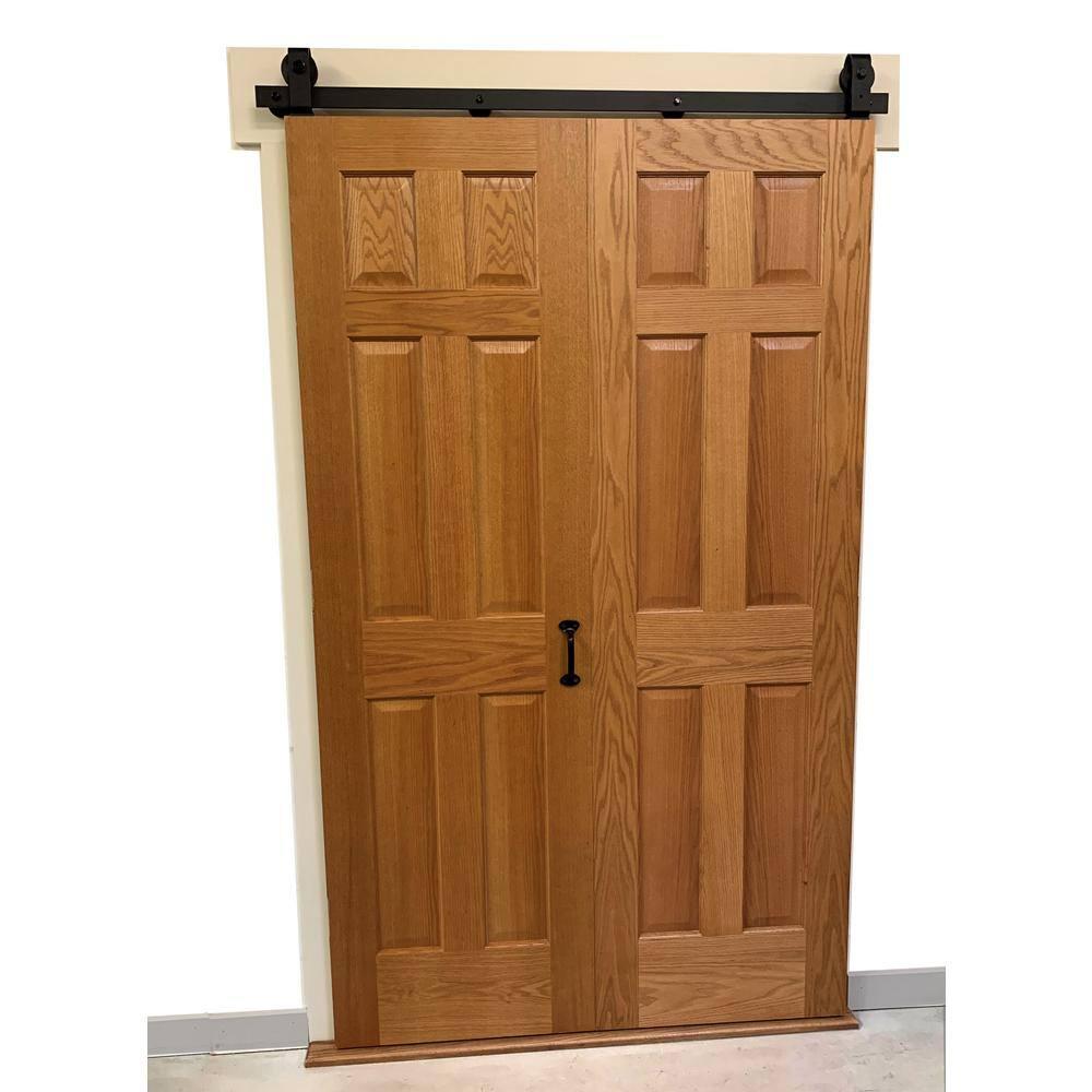 Quiet Glide Bi-Fold Top Mount Sliding Standard Single Track Barn Door Hardware Kit (Door Not Included)