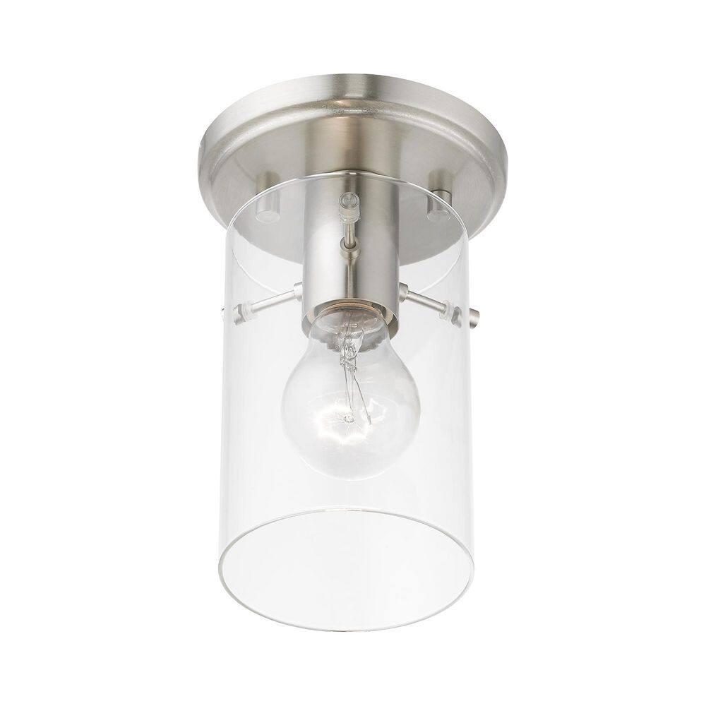 Livex Lighting Munich 1 - Light Flush Mount in  Brushed Nickel