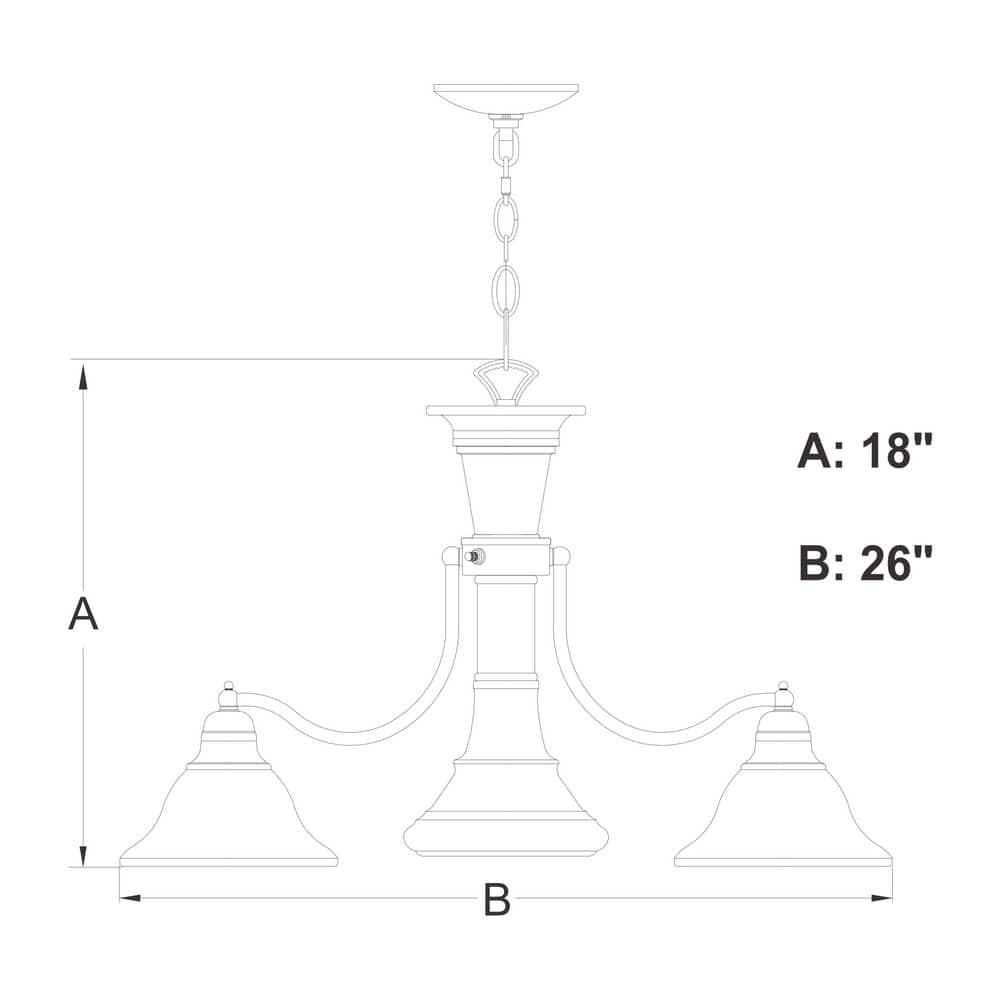 Vaxcel Standford 6 - Light Chandelier in  Antique Brass