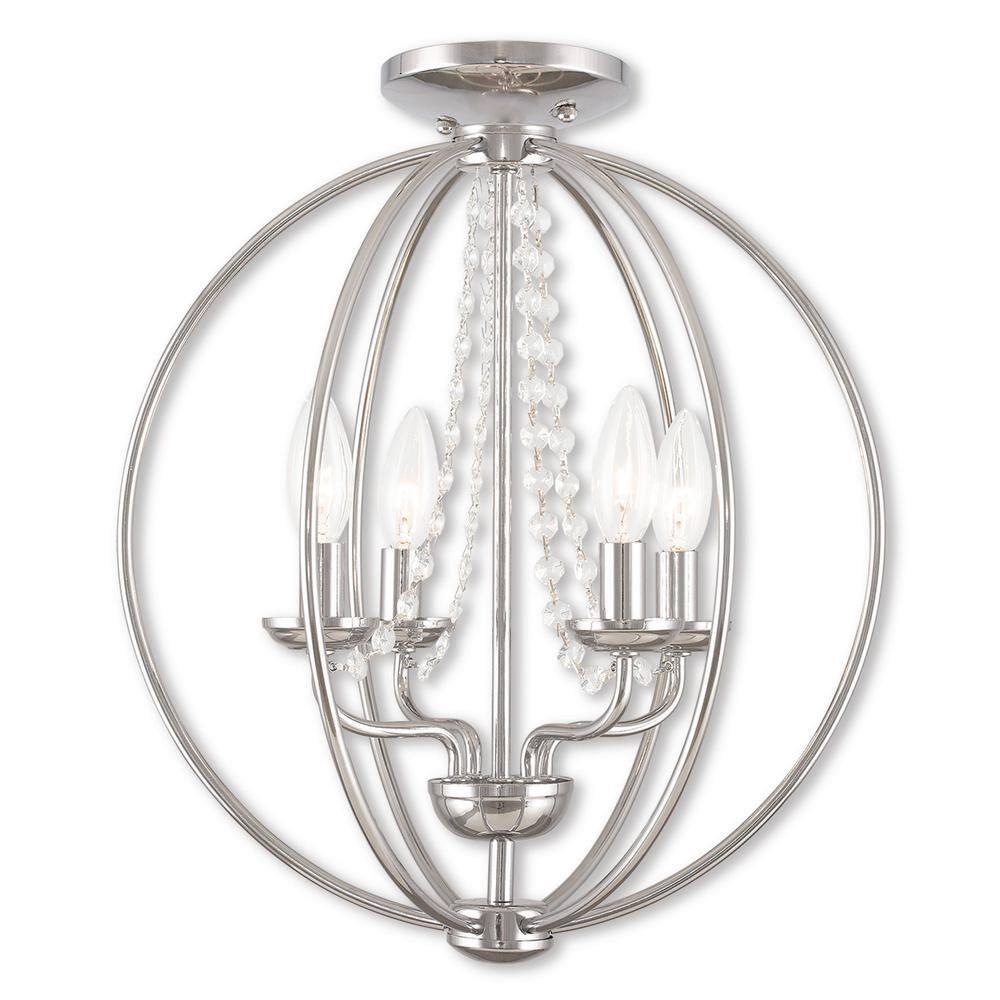 Livex Lighting Arabella 4 - Light Chandelier in  Polished Chrome