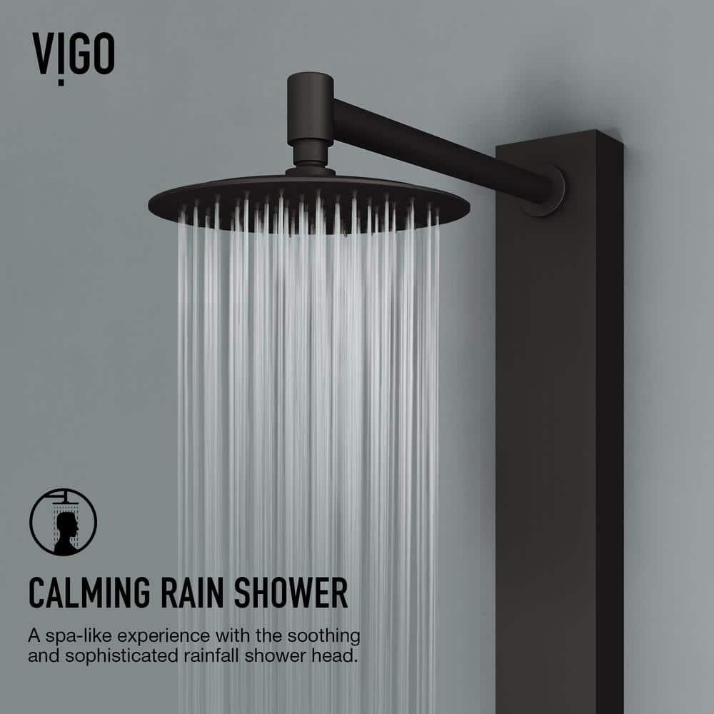 Sutton 58" H X 4" W EZDivert™ 4-Jet Shower System with Hand Shower Wand and Adjustable Shower Head