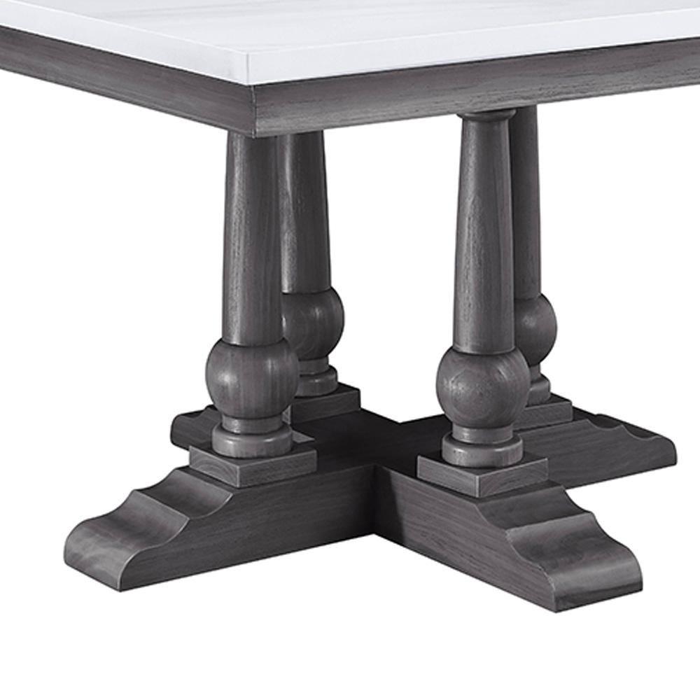 Faux Marble Top Dining Table