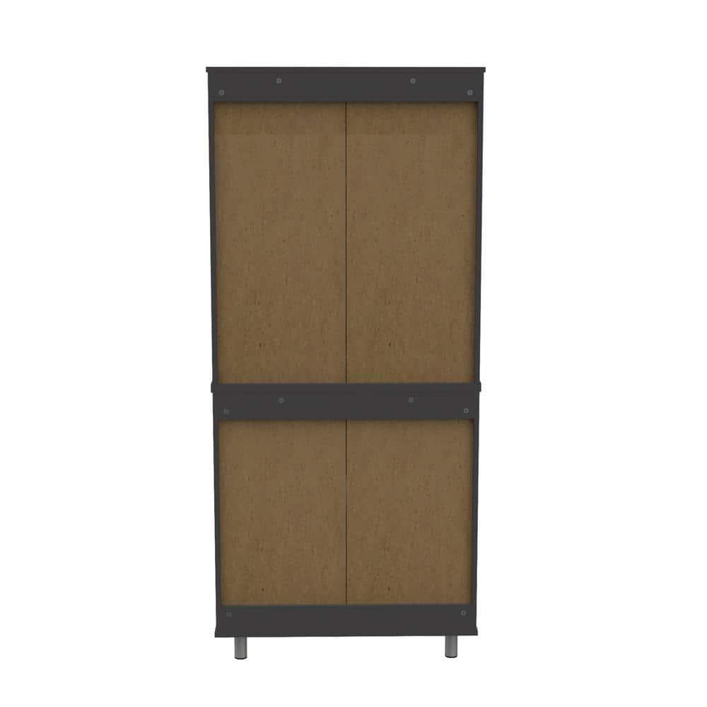 Inval America Kratos 5-Shelf Garage Storage Cabinet in Chantilly/Dark Gray