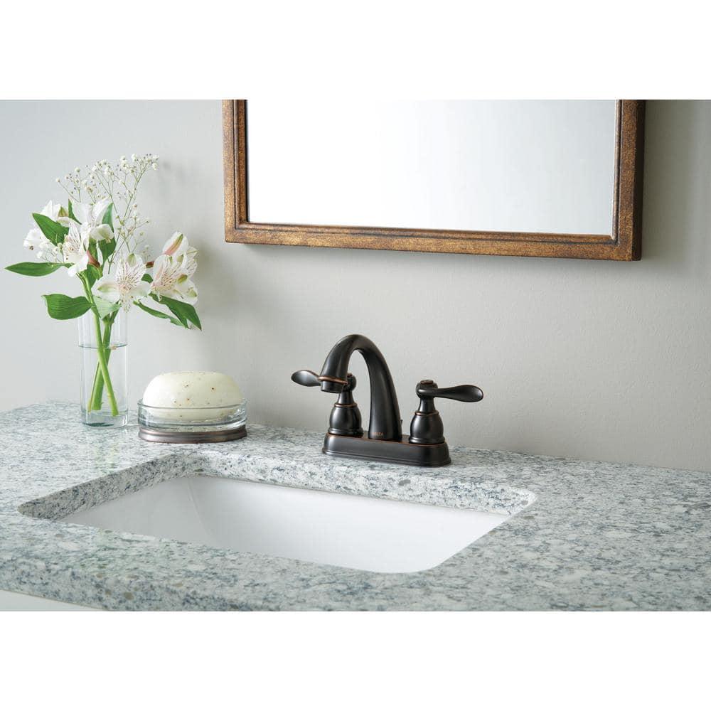 Windemere Centerset Bathroom Faucet with Drain Assembly, 2-handle Bathroom Sink Faucet