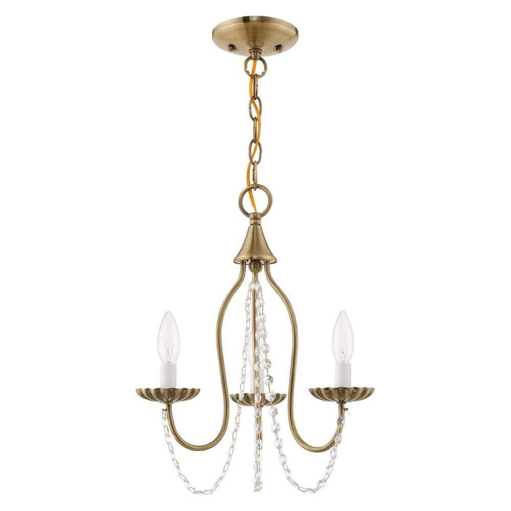 Livex Lighting Alessia 3 - Light Chandelier in  Antique Brass