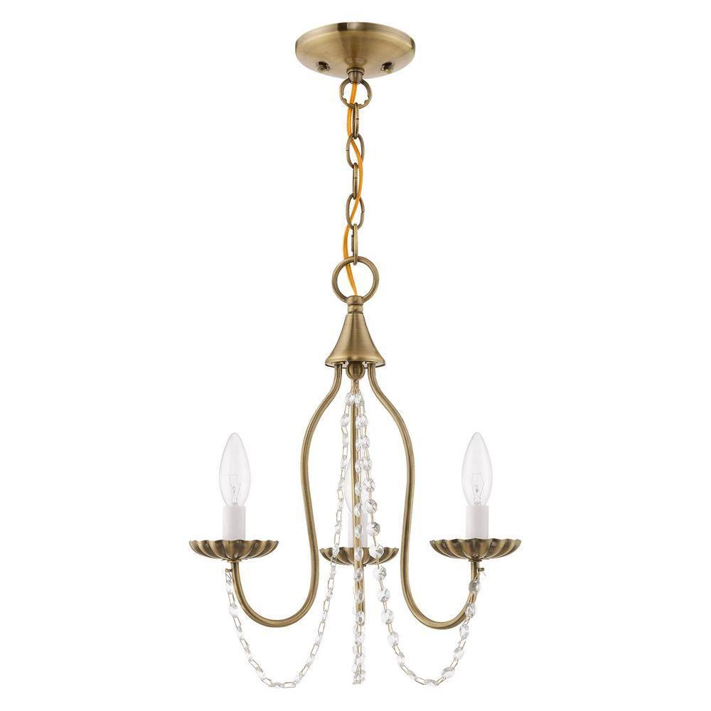 Livex Lighting Alessia 3 - Light Chandelier in  Antique Brass
