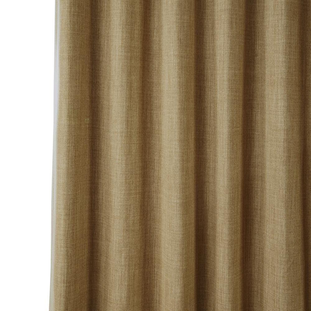 HPD Half Price Drapes Butterscotch Faux Linen Room Darkening Curtains for Bedroom & Living Room Curtains (1 Panel), Door & Window Curtains 120 inches long, 50W X 120L