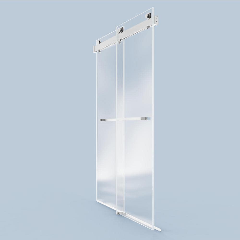 LILI 56-60"W x 76"H Dual Sliding Shower Door, Modern Style AADSH5676LL