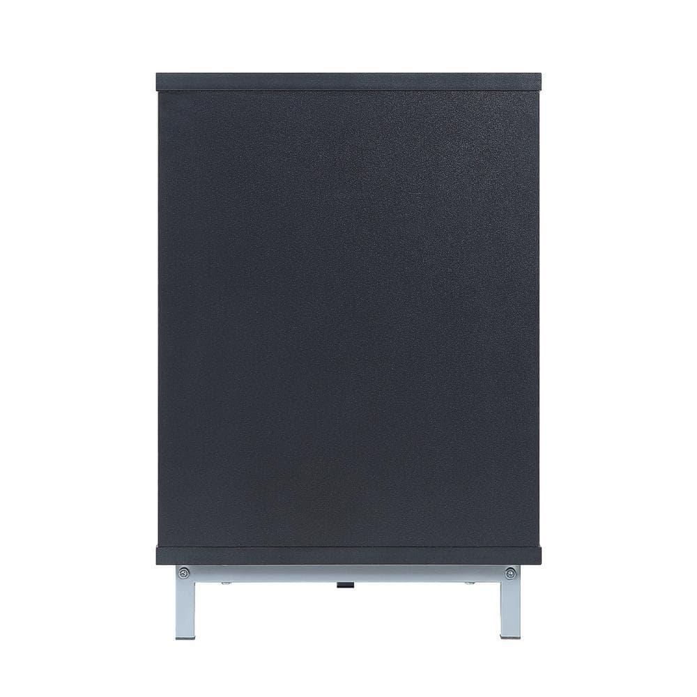 Manhattan Comfort Brighton Wood TV Stand for TVs up to 56" in Black