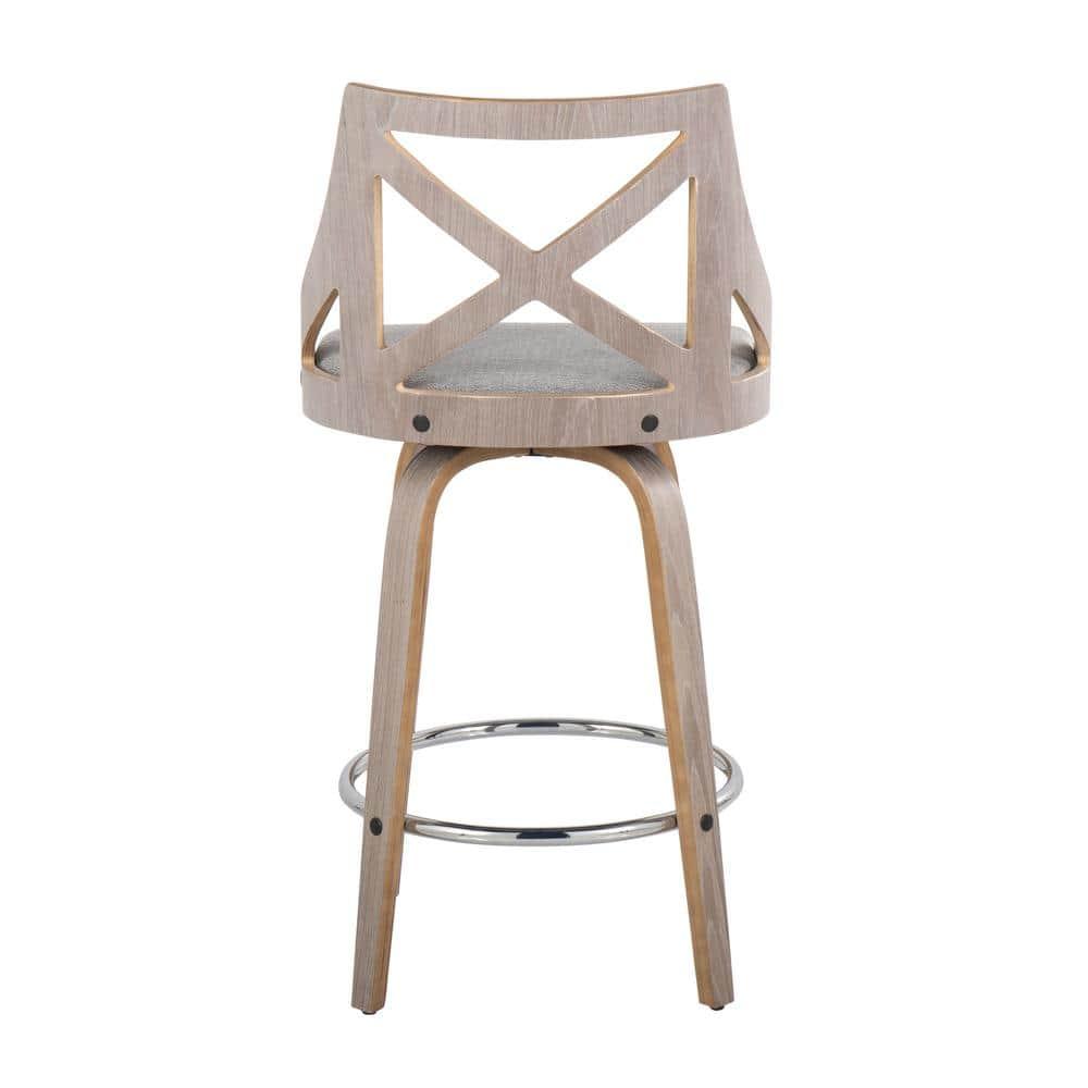 LumiSource Swivel Upholstered Counter Stool