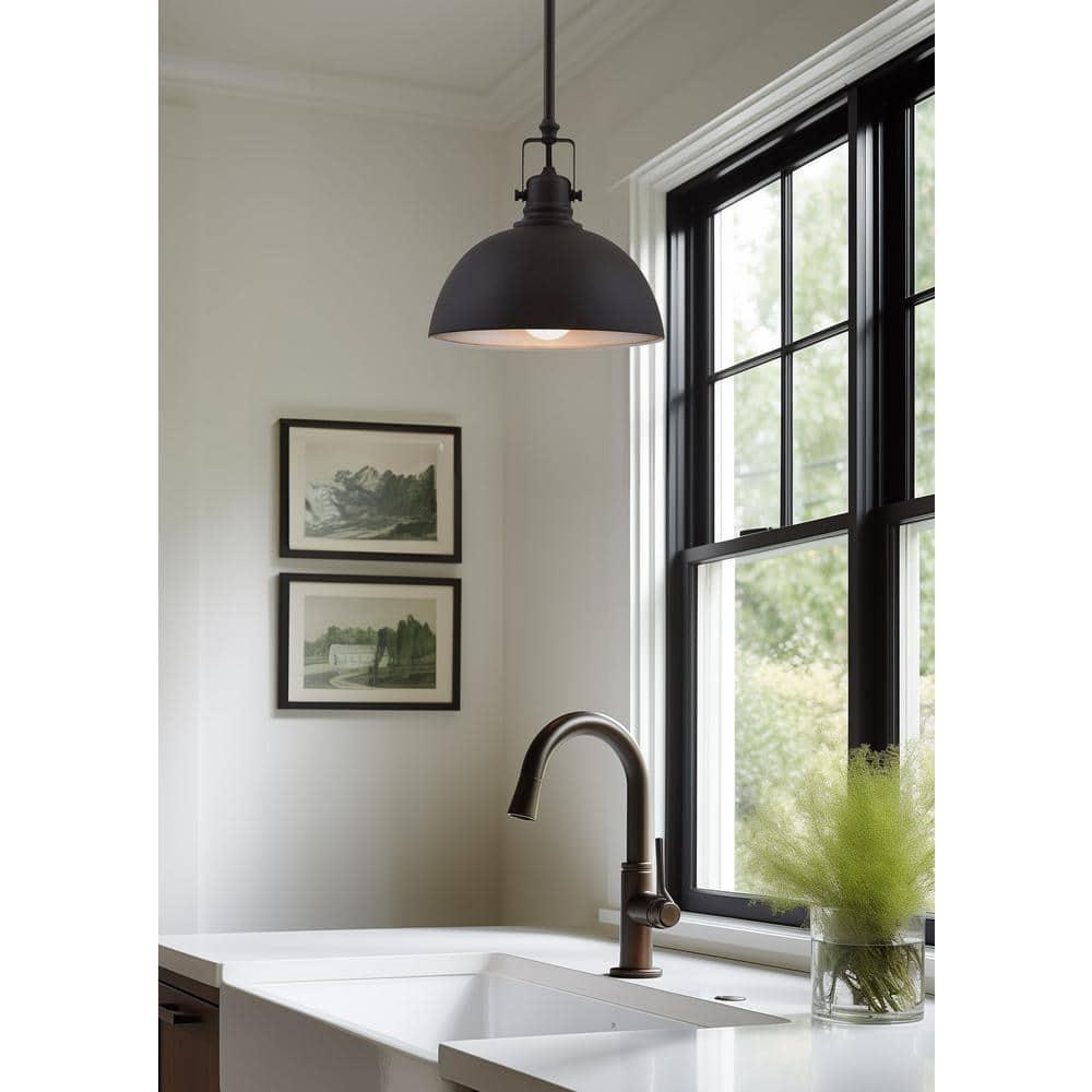 Kira Home Belle 9" Contemporary Industrial Pendant Light, Adjustable Length + Shade Swivel Joint, Oil-Rubbed Bronze