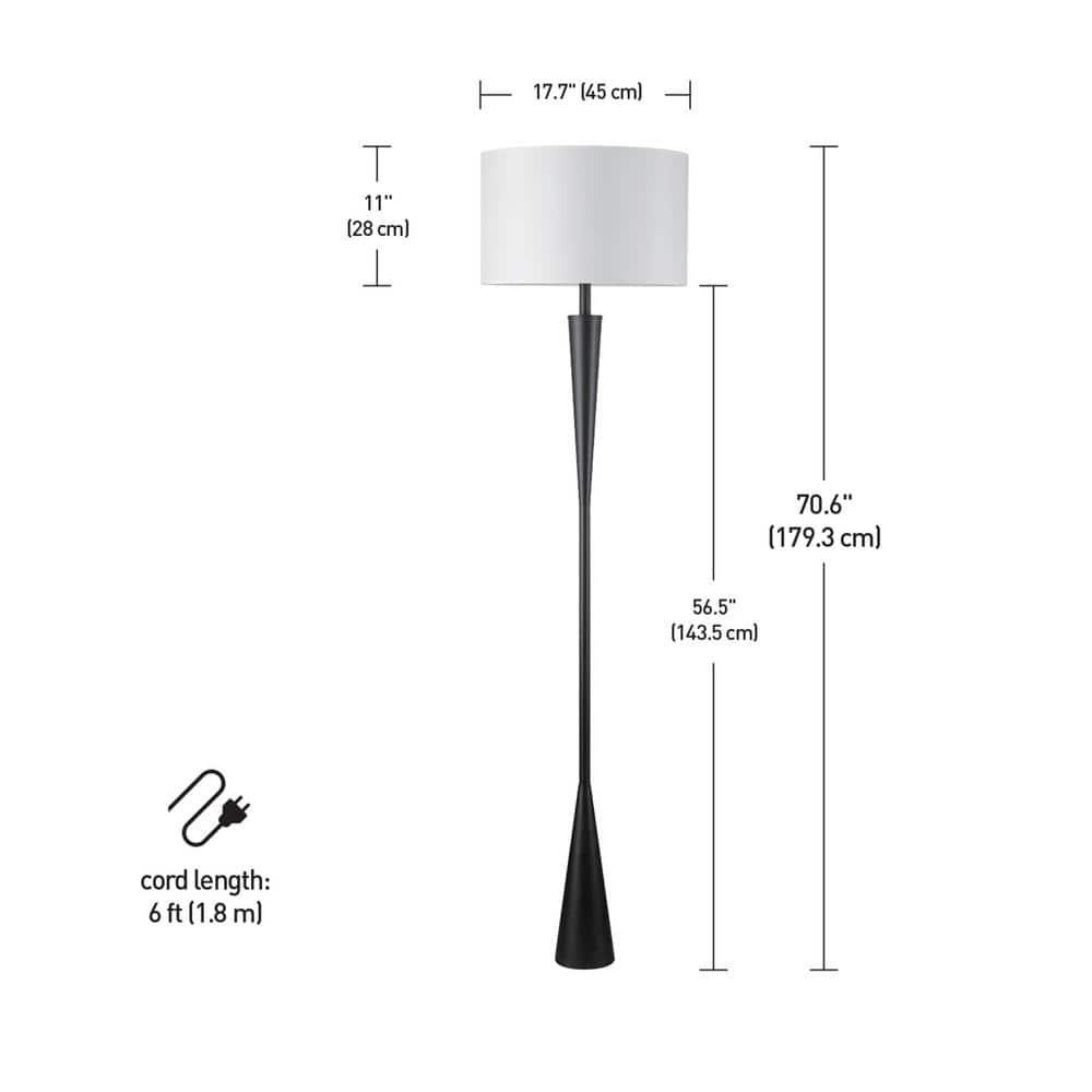Novogratz Temple 70'' Matte Floor Lamp